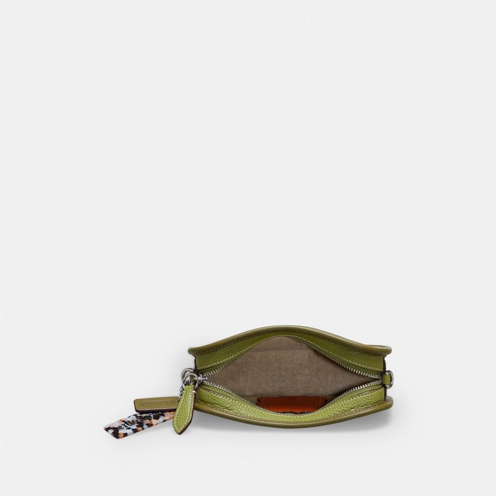 COACH®,Crossbody Belt Bag In Coachtopia Leather,Leather,Recycled Polyester,Crossbody,Plastic,Logo,Metal,Casual,Olive,Inside View,Top View