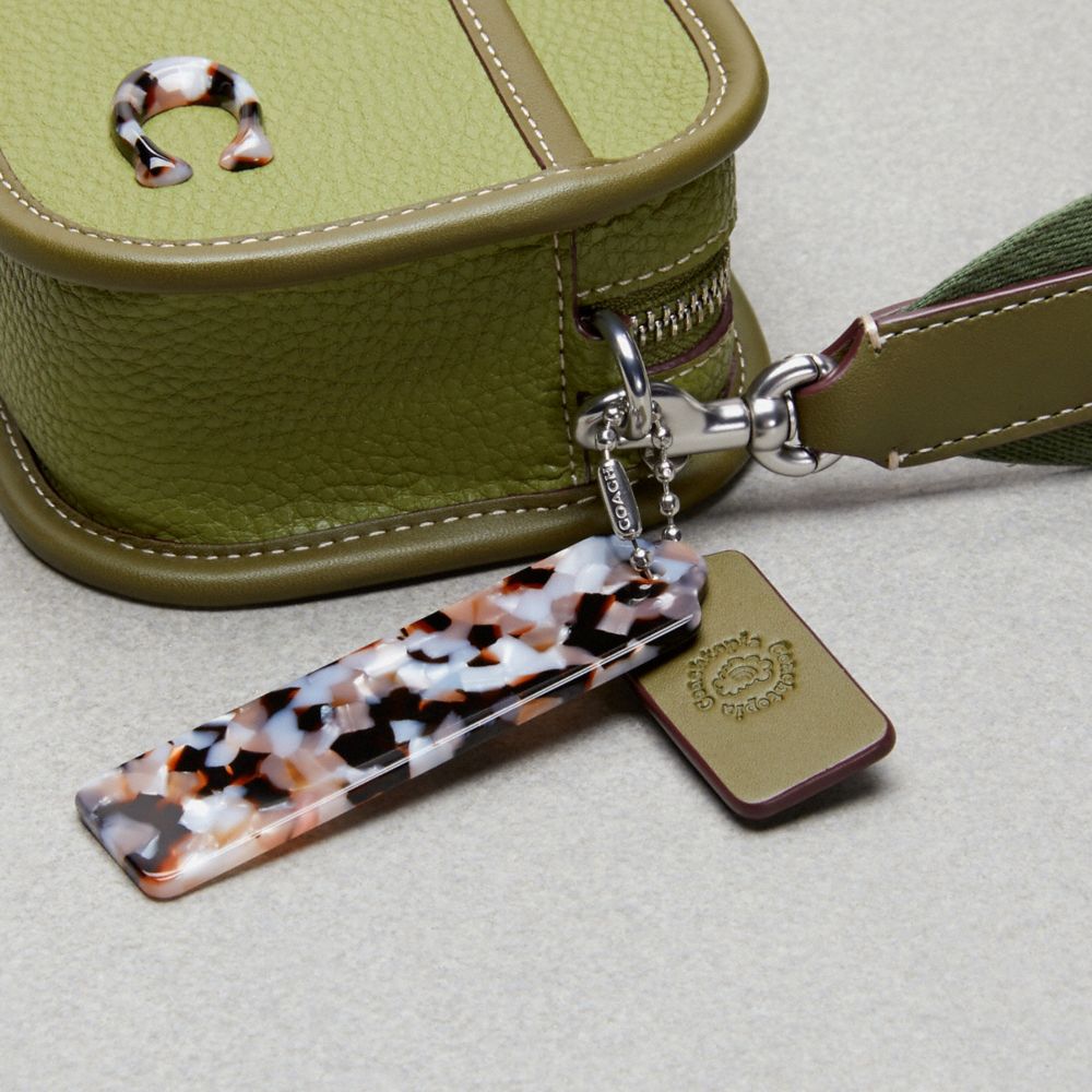 COACH®,Crossbody Belt Bag In Coachtopia Leather,Leather,Recycled Polyester,Crossbody,Plastic,Logo,Metal,Casual,Olive