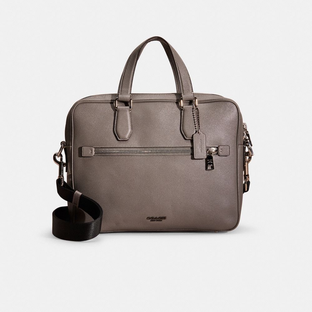 COACH®,RESTORED KENNEDY BRIEF,Crossgrain Leather,Medium,,Front View