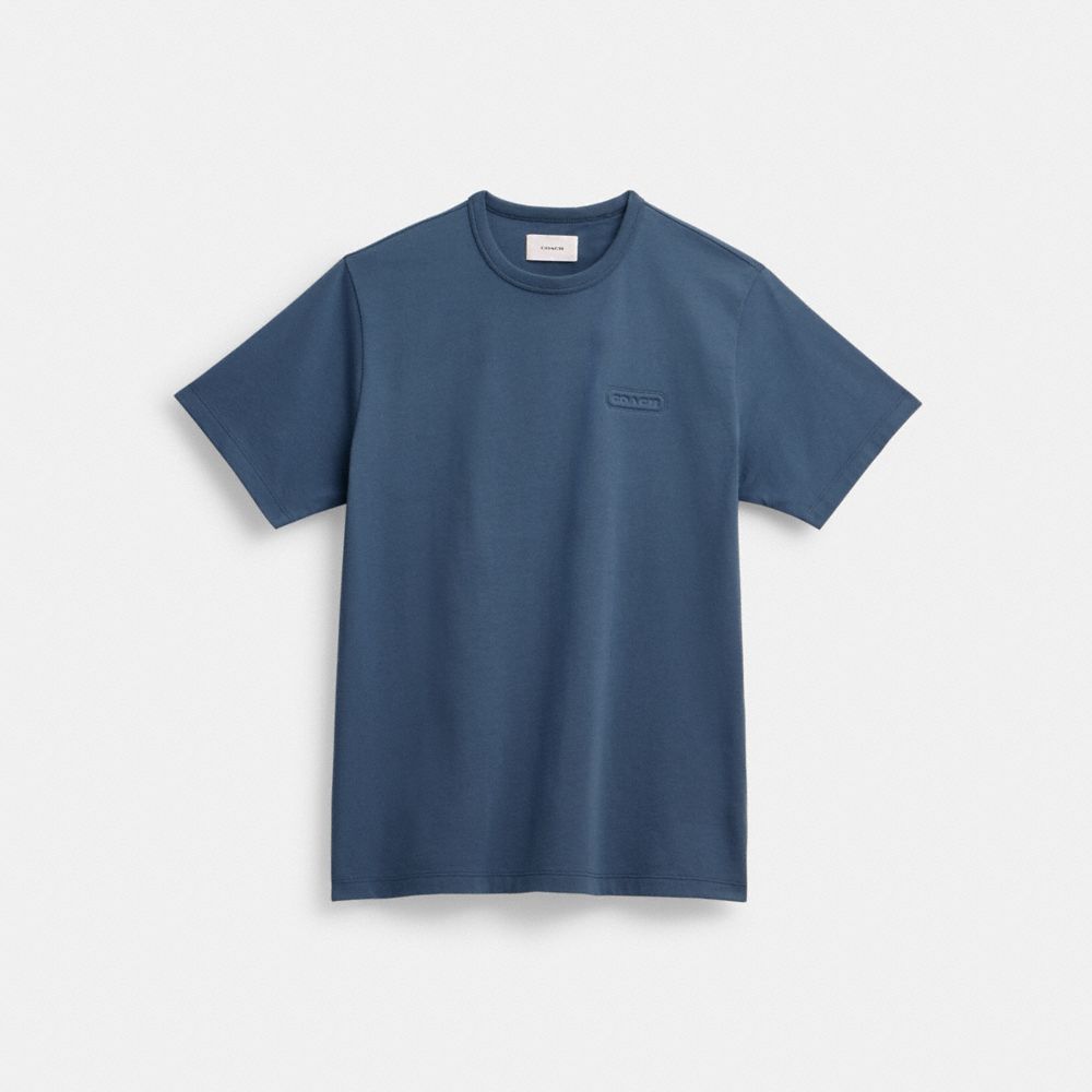 COACH®,Essential T Shirt,Cotton,T Shirt,Embossed,Logo,Casual,,Front View