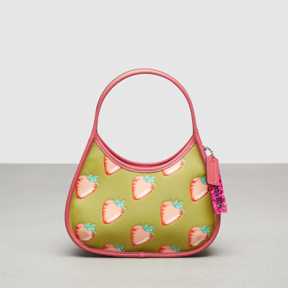 COACH®,Ergo Bag In Coachtopia Leather With Strawberry Print,,Front View