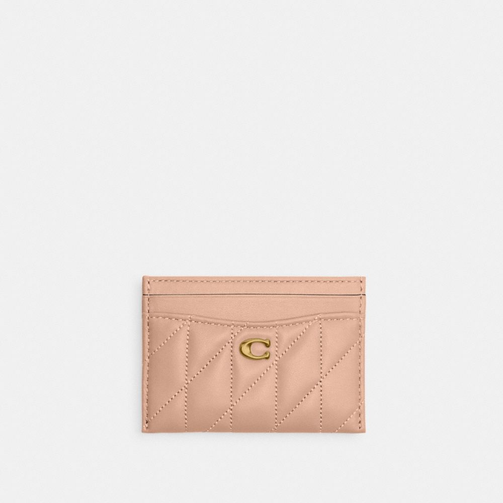 COACH®,Quilted Pillow Leather Essential Card Case,,Front View
