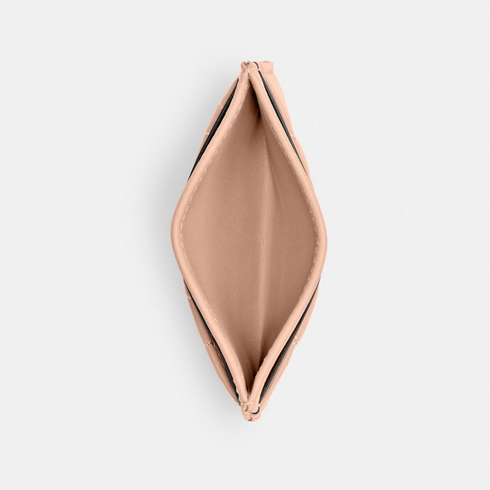 COACH®,Quilted Pillow Leather Essential Card Case,,Inside View,Top View