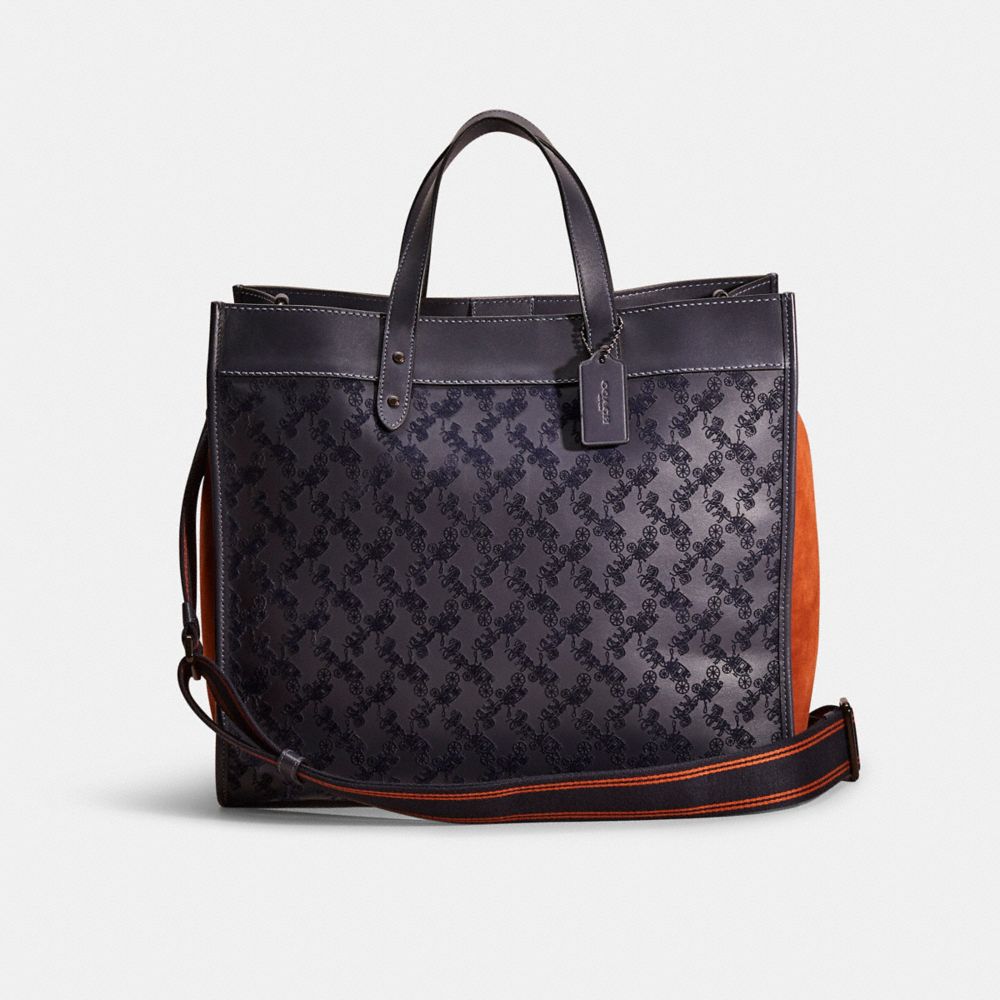 COACH®,RESTORED FIELD TOTE 40 WITH HORSE AND CARRIAGE,Refined Calf Leather,Large,Father's day,,Front View