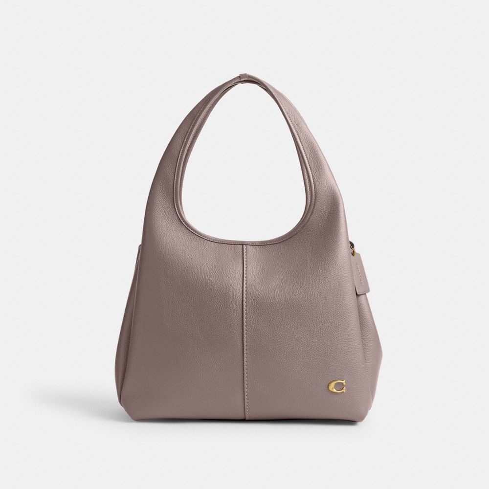 COACH®,Polished Pebble Leather Lana Shoulder Bag,,Front View