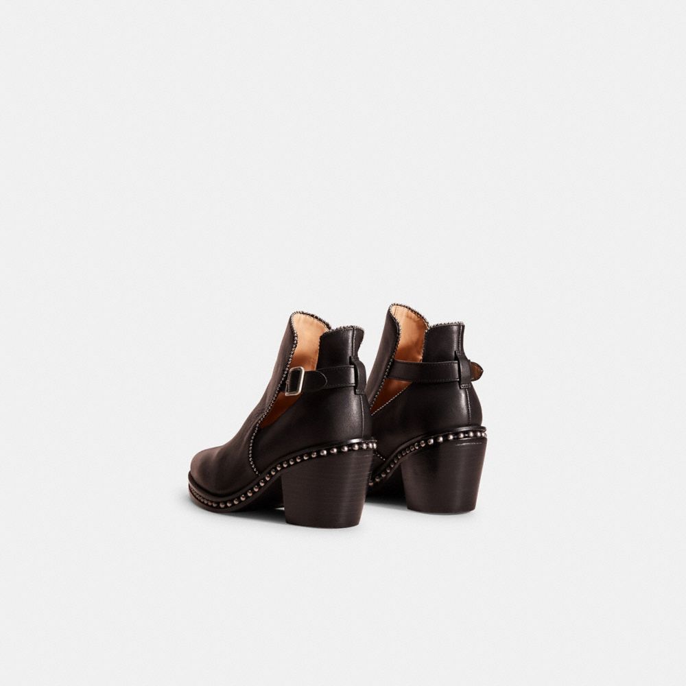 COACH®,RESTORED PIPA BOOTIE,Leather,,Back View