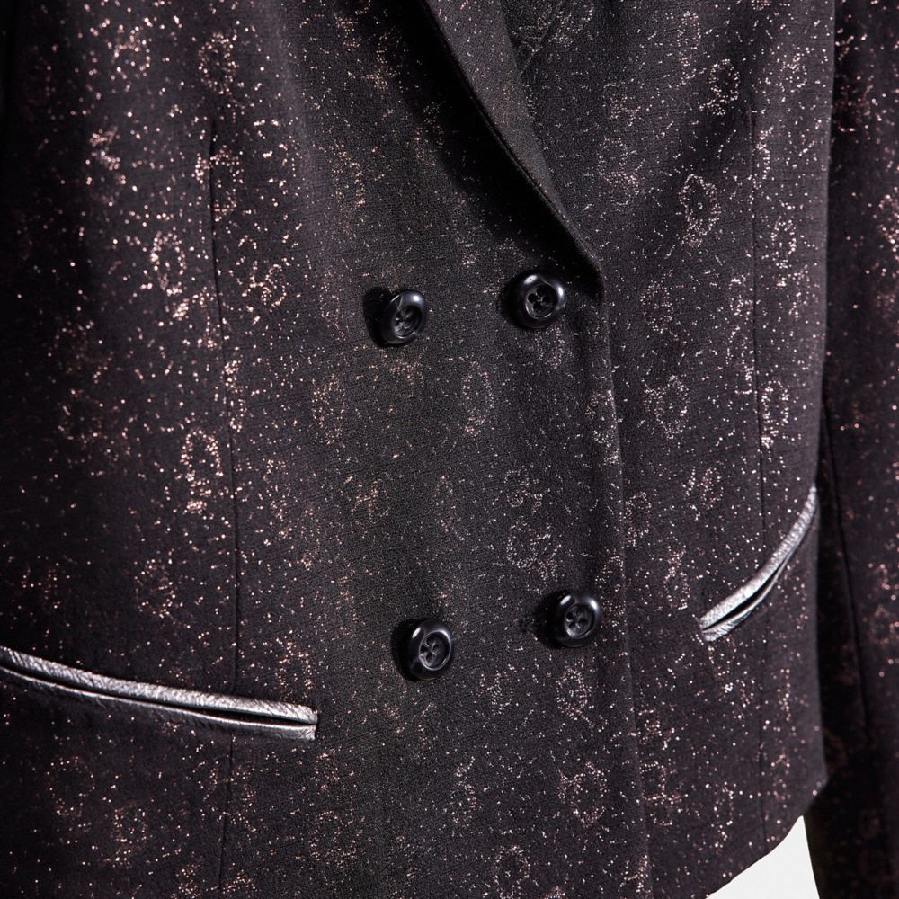 COACH®,RESTORED TAILORED JACQUARD JACKET,Cotton/Polyester,,Scale View