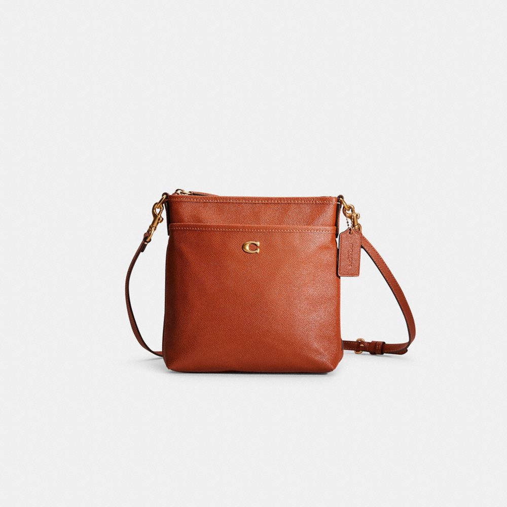 COACH®,RESTORED KITT MESSENGER CROSSBODY,Crossgrain Leather,Medium,,Front View