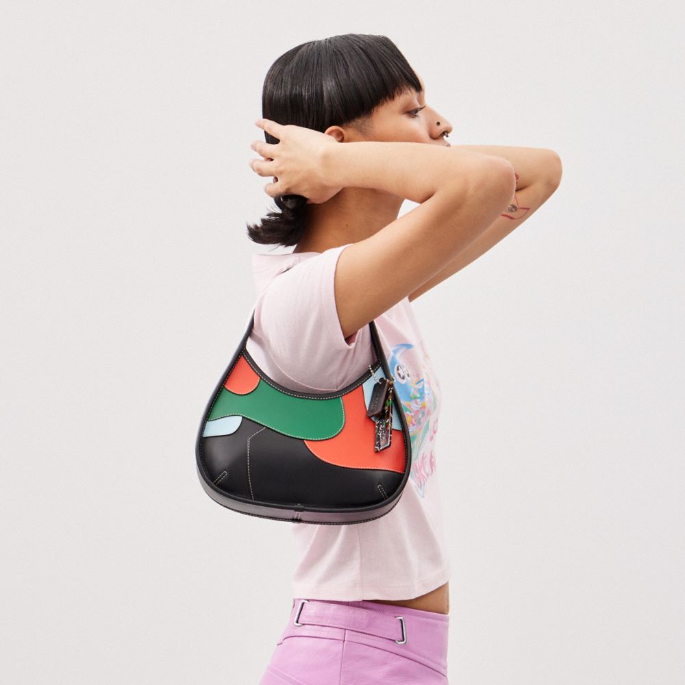COACH®,Ergo Bag in Wavy Patchwork Upcrafted Leather,Upcrafted Leather™,Small,,Detail View