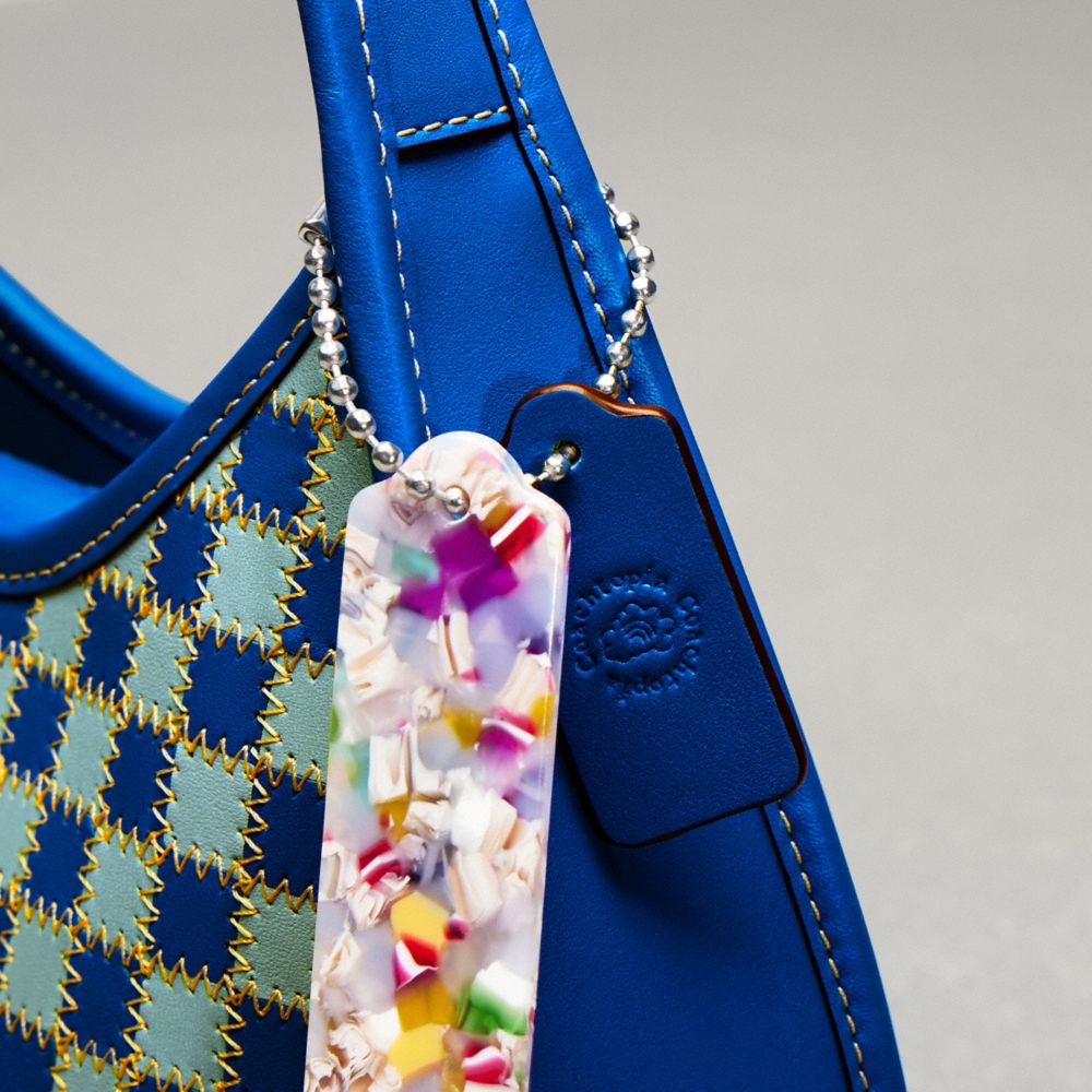COACH®,Mini Ergo Bag In Checkerboard Upcrafted Leather,Leather,Nylon,Recycled Polyester,Shoulder Bag,Resin,Plastic,Embosse...,Blue