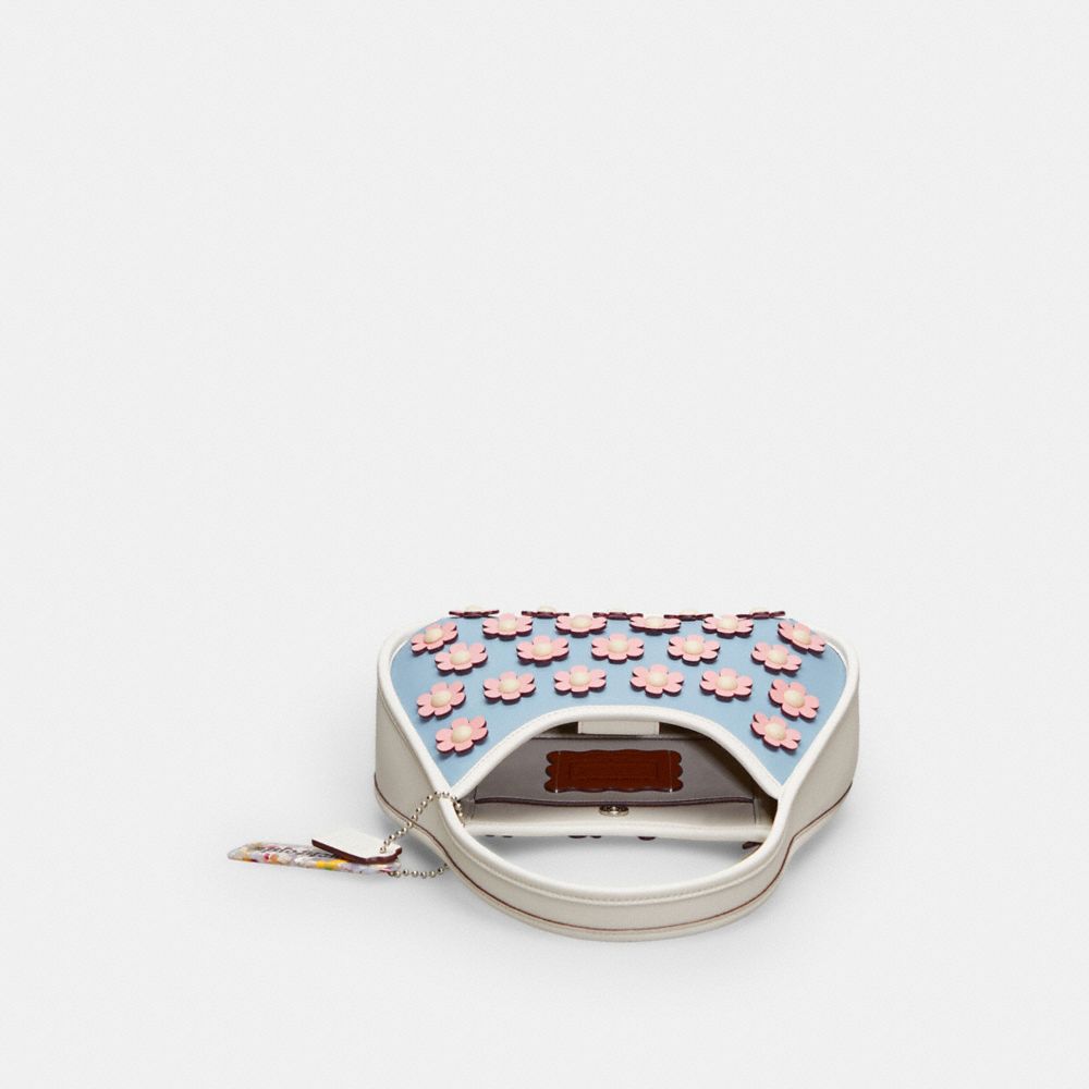 COACH®,Ergo Bag in Mini Flower Applique Upcrafted Leather,Upcrafted Leather™,Small,,Inside View,Top View