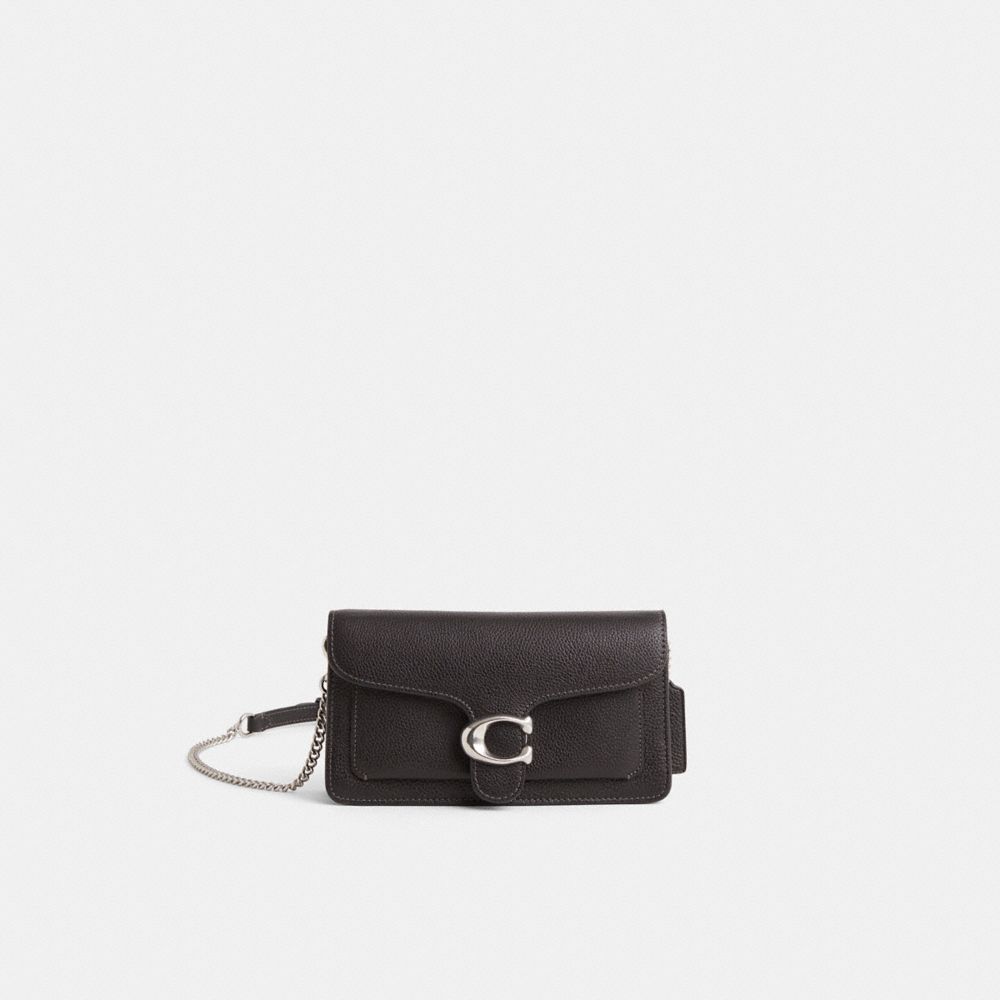 COACH®,Restored Tabby Chain Clutch,Crossbody,Metal,Logo,Pen Holder,Casual,Black,Front View