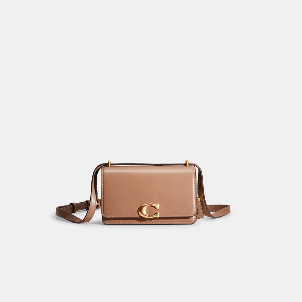 COACH®,Restored Bandit Crossbody,Crossbody,Logo,Brass,Casual,Brown,Front View