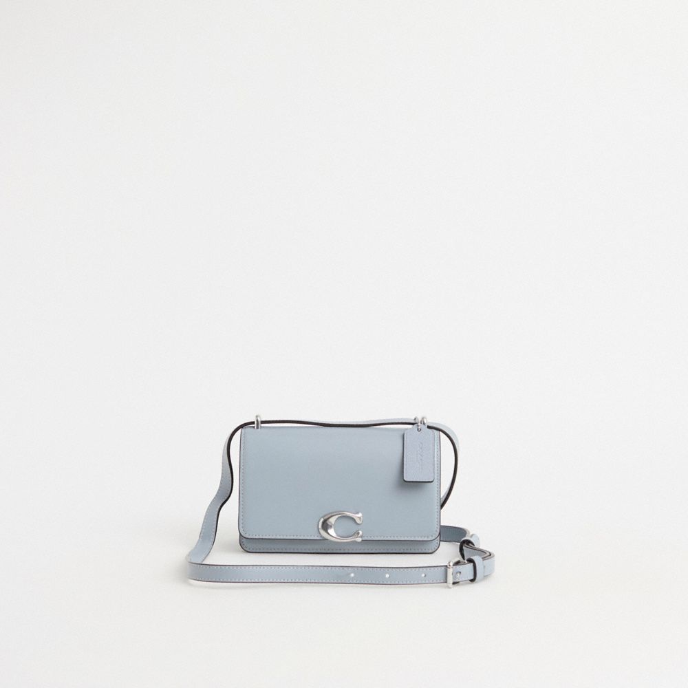 COACH®,Restored Bandit Crossbody,Crossbody,Logo,Brass,Casual,Blue,Front View