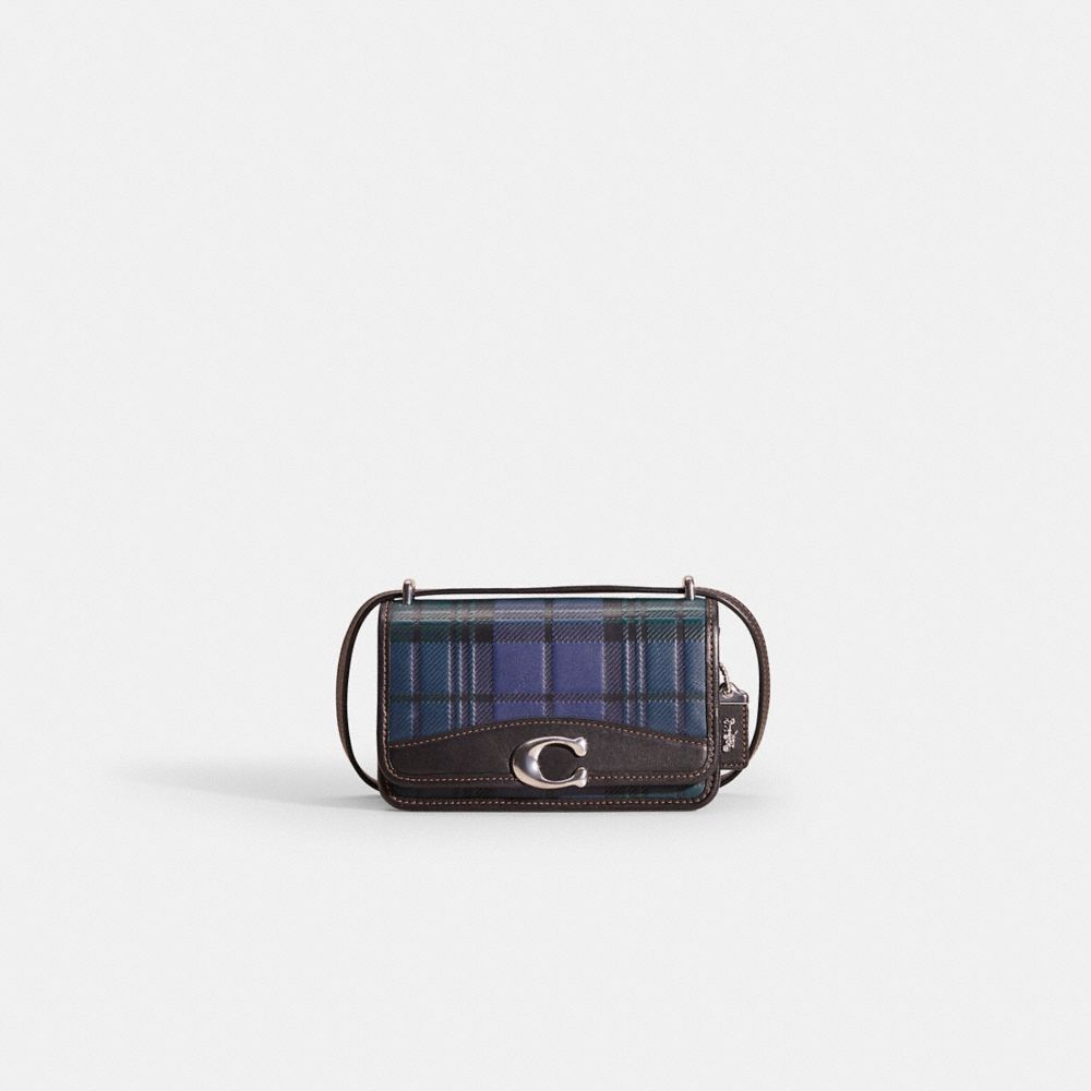 COACH®,RESTORED BANDIT CROSSBODY WITH PLAID PRINT,Mini,,Front View