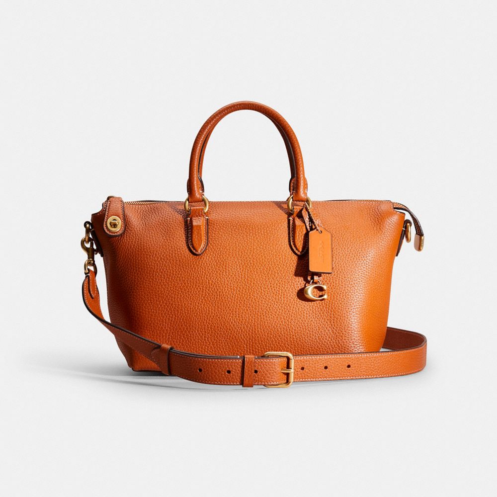 COACH®,RESTORED CARA SATCHEL,Medium,,Front View