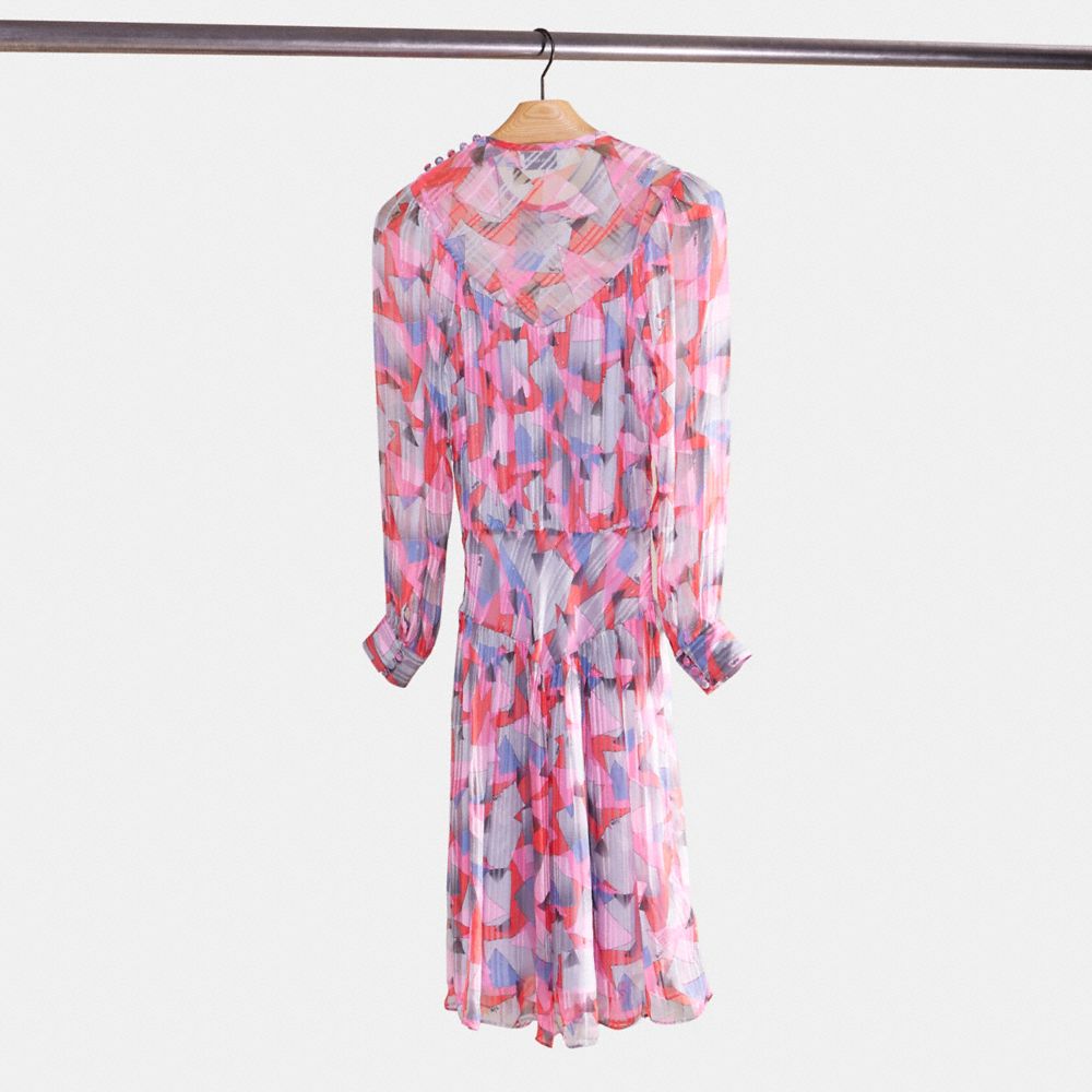 COACH®,RESTORED BOLD GEO YOKE DRESS,,Back View