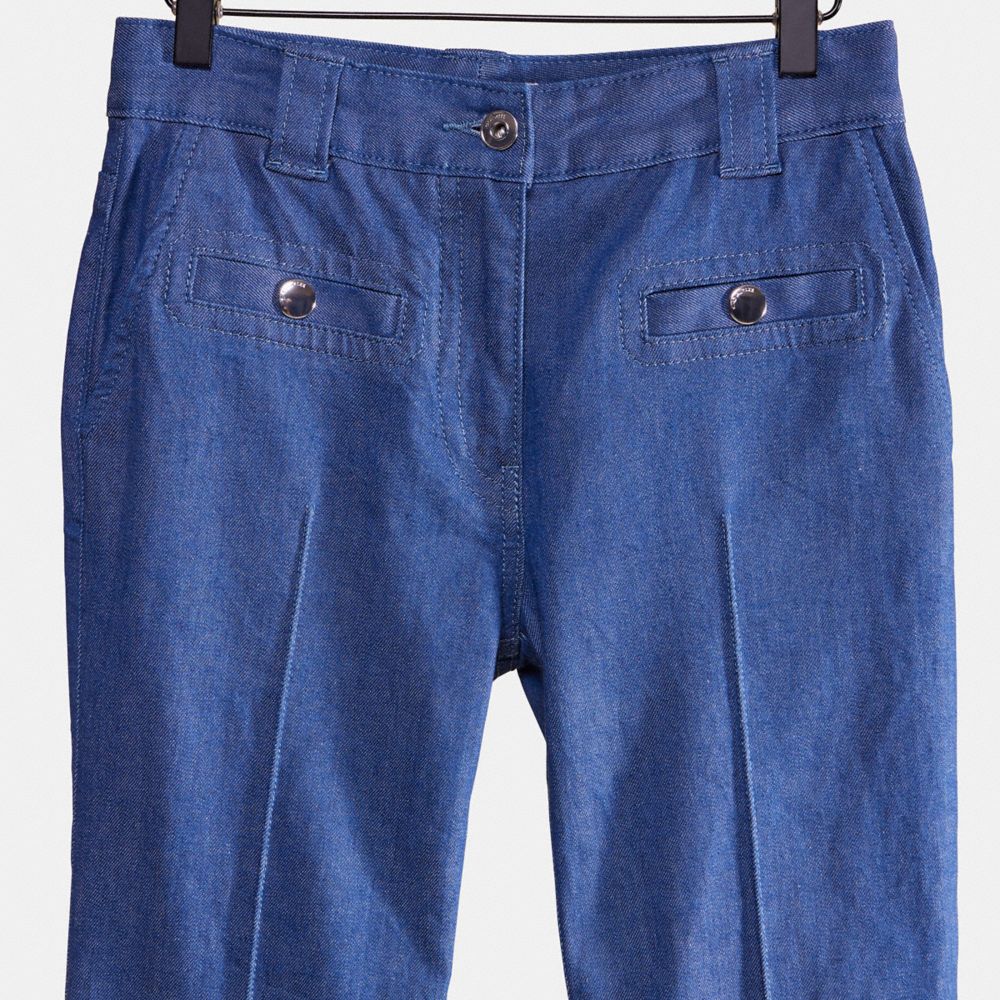COACH®,RESTORED RETRO HIGH RISE JEANS,cotton,,Scale View