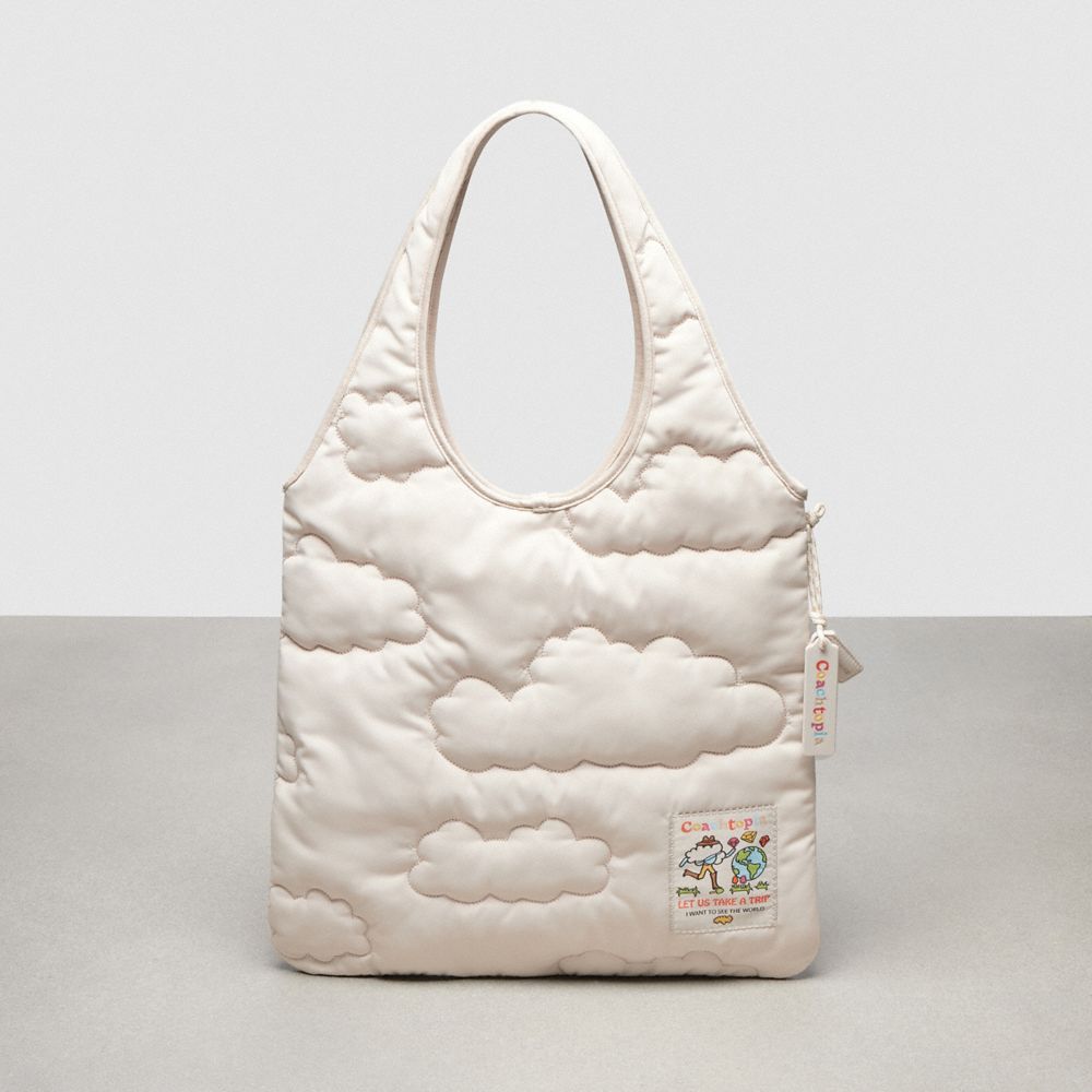 COACH®,Coachtopia Loop Flat Tote With Cloud Quilting,,Front View