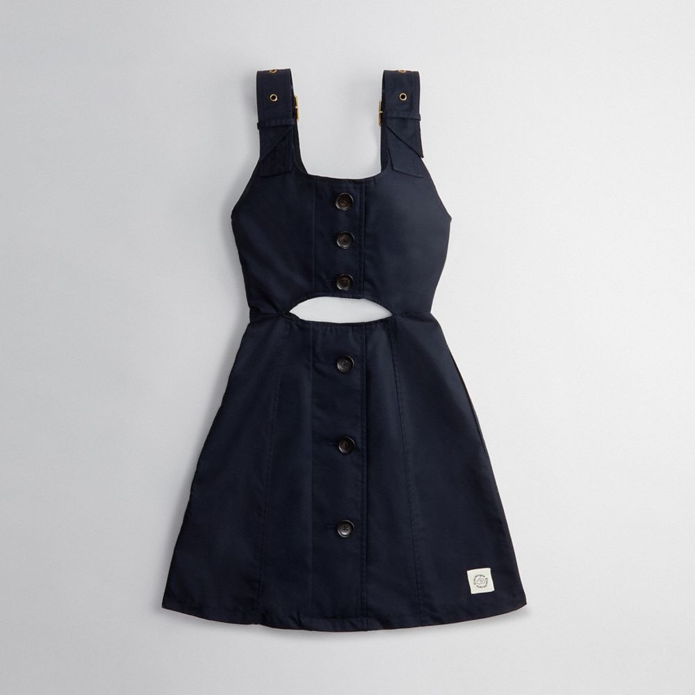 COACH®,Upcrafted Garden Applique Dress,Repurposed trenchcoats,,Back View