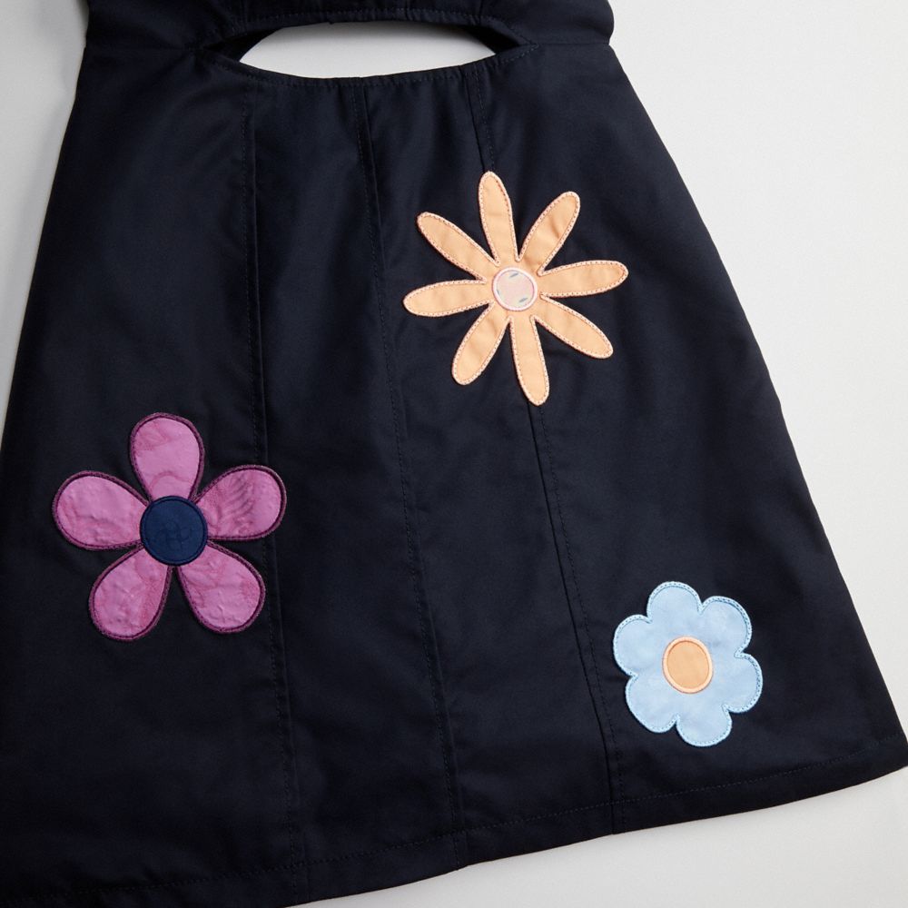 COACH®,Upcrafted Garden Applique Dress,Repurposed trenchcoats,,Closer View
