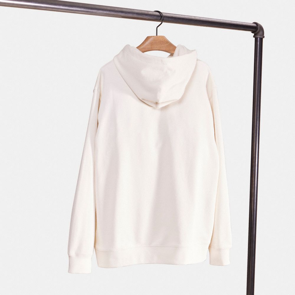 COACH®,RESTORED HORSE AND CARRIAGE HOODIE IN ORGANIC COTTON,,Back View