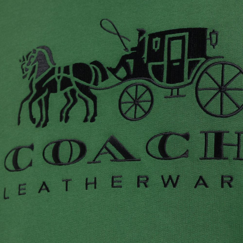 COACH®,RESTORED HORSE AND CARRIAGE HOODIE IN ORGANIC COTTON,,Scale View