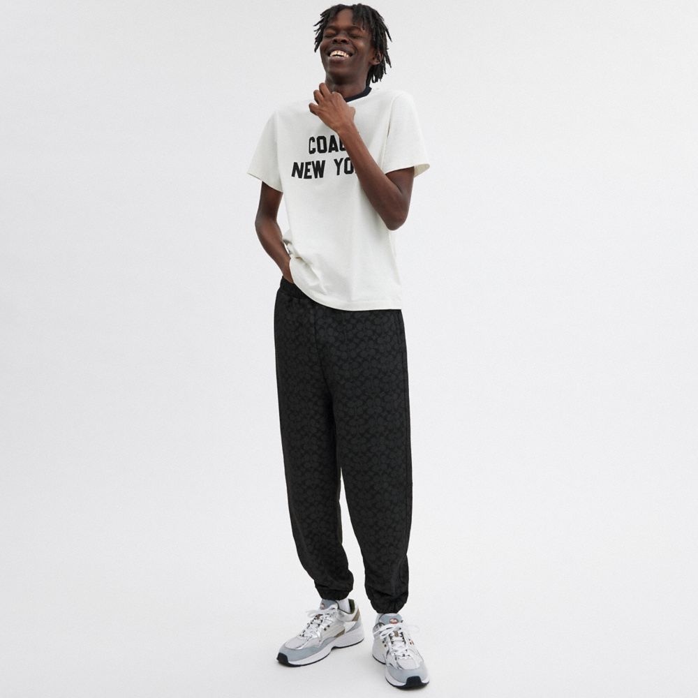 COACH®,Essential Signature Joggers,Cotton,Sweatpant,Drawstring,Casual,Multi Color,Scale View