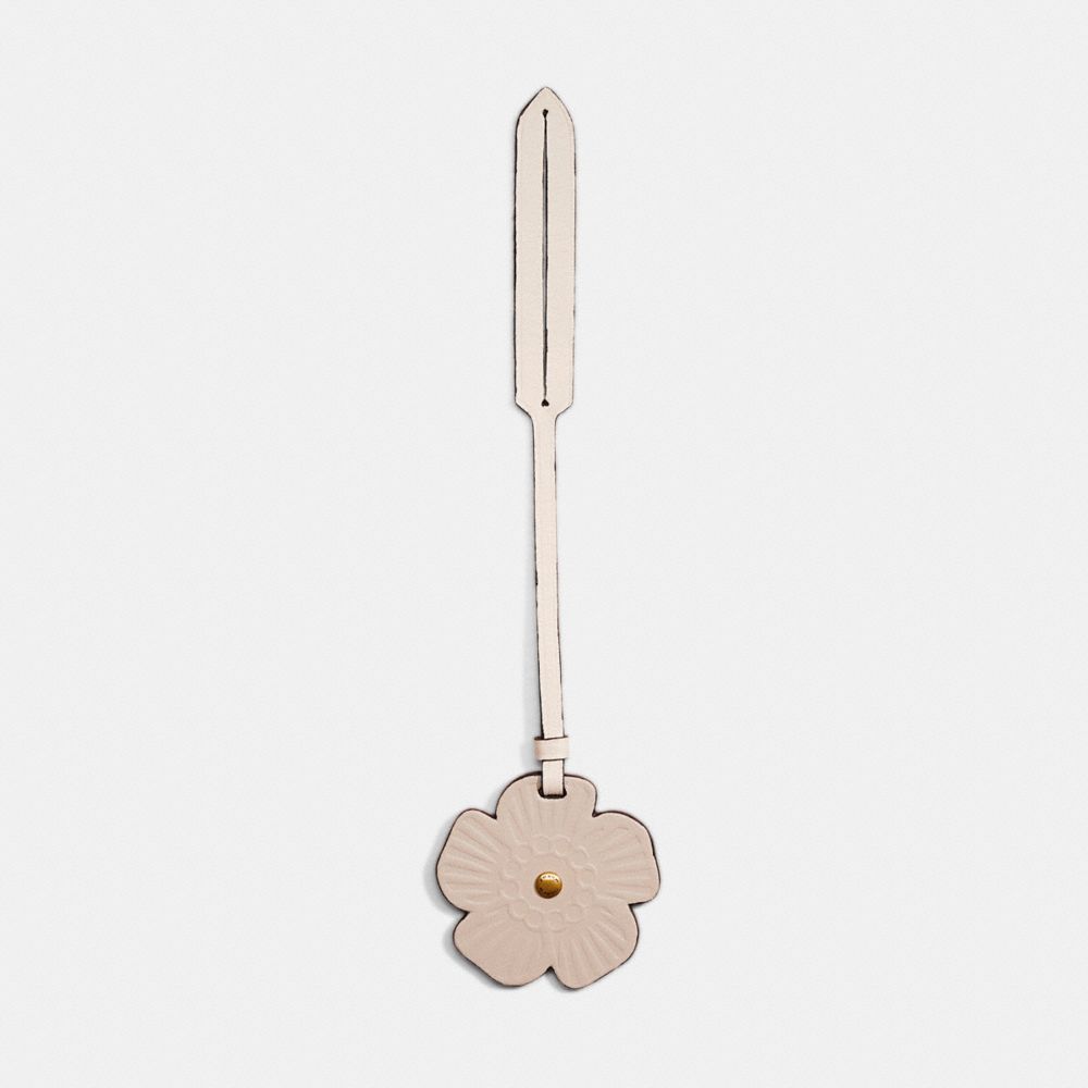 COACH®,REMADE TEA ROSE BAG CHARM,Flower Power,,Front View