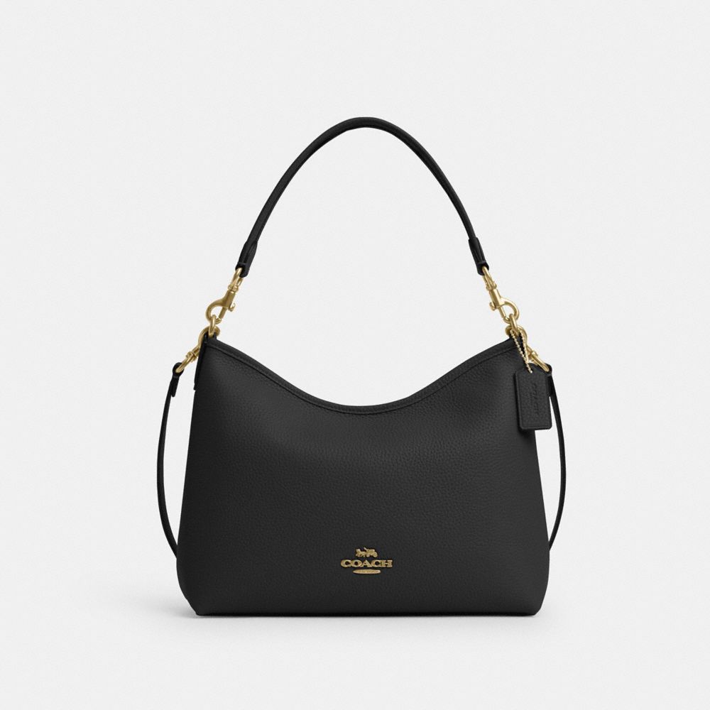 COACH®,Laurel Shoulder Bag In Lux Pebble Leather,,Front View