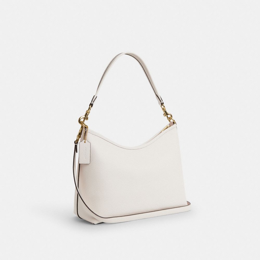 COACH®,Laurel Shoulder Bag In Lux Pebble Leather,,Angle View