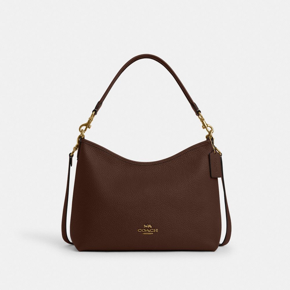 COACH®,Laurel Shoulder Bag In Lux Pebble Leather,,Front View