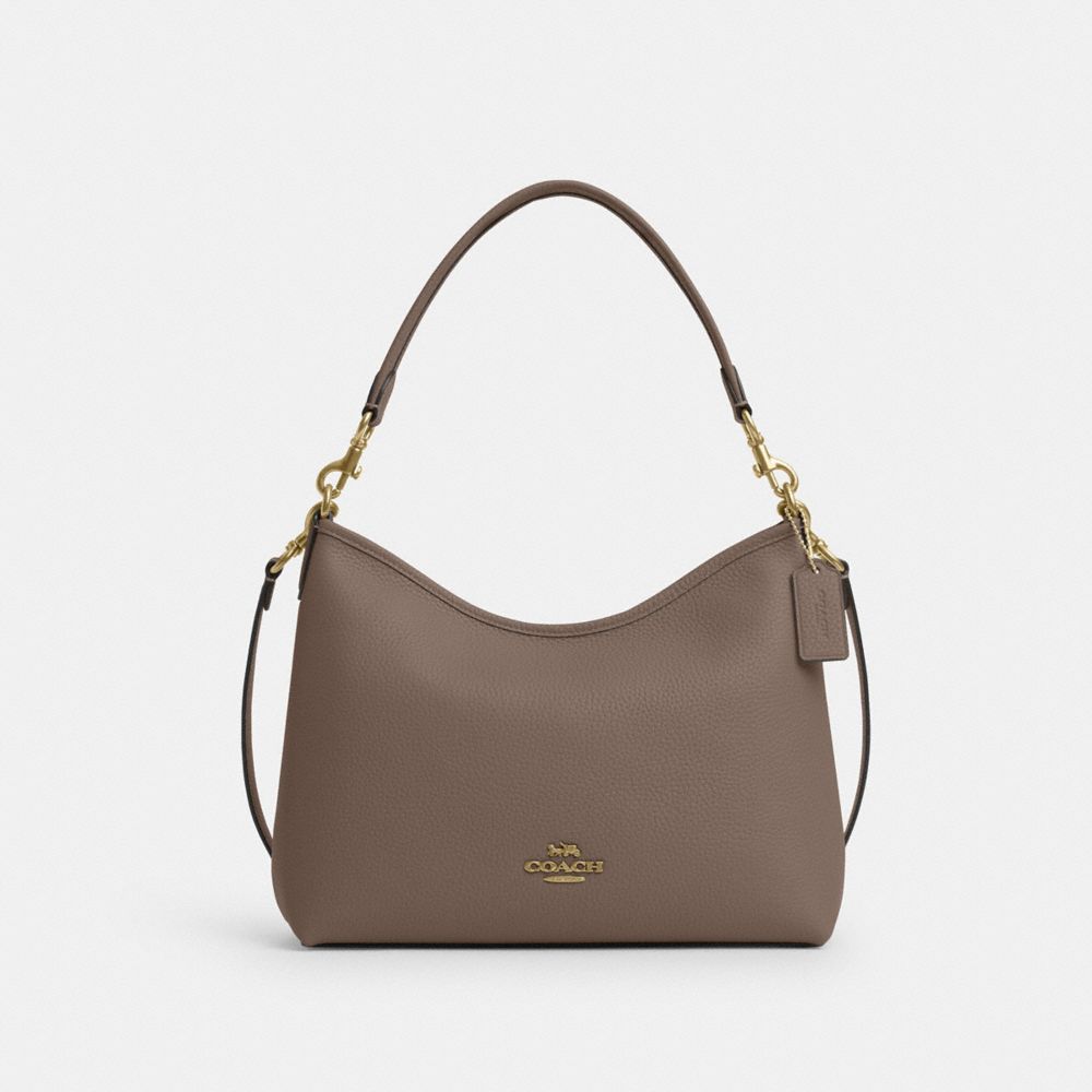 COACH®,Laurel Shoulder Bag In Lux Pebble Leather,,Front View