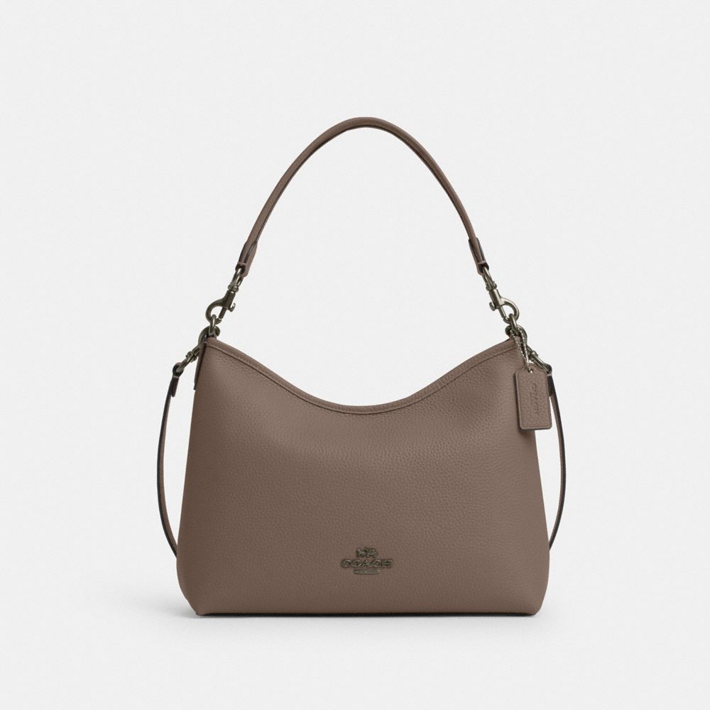 COACH®,Laurel Shoulder Bag In Lux Pebble Leather,,Front View