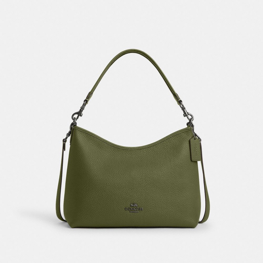 COACH®,Laurel Shoulder Bag In Lux Pebble Leather,,Front View