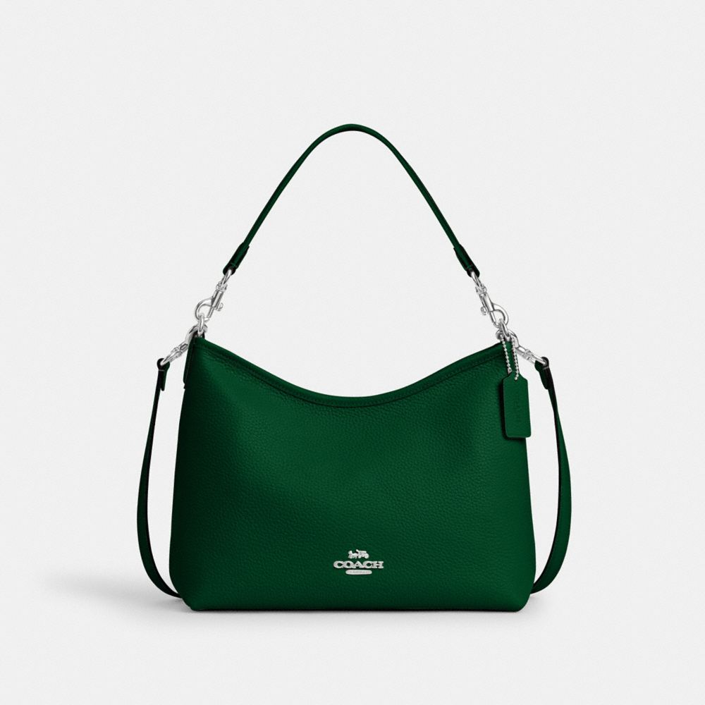 COACH®,Laurel Shoulder Bag In Lux Pebble Leather,,Front View