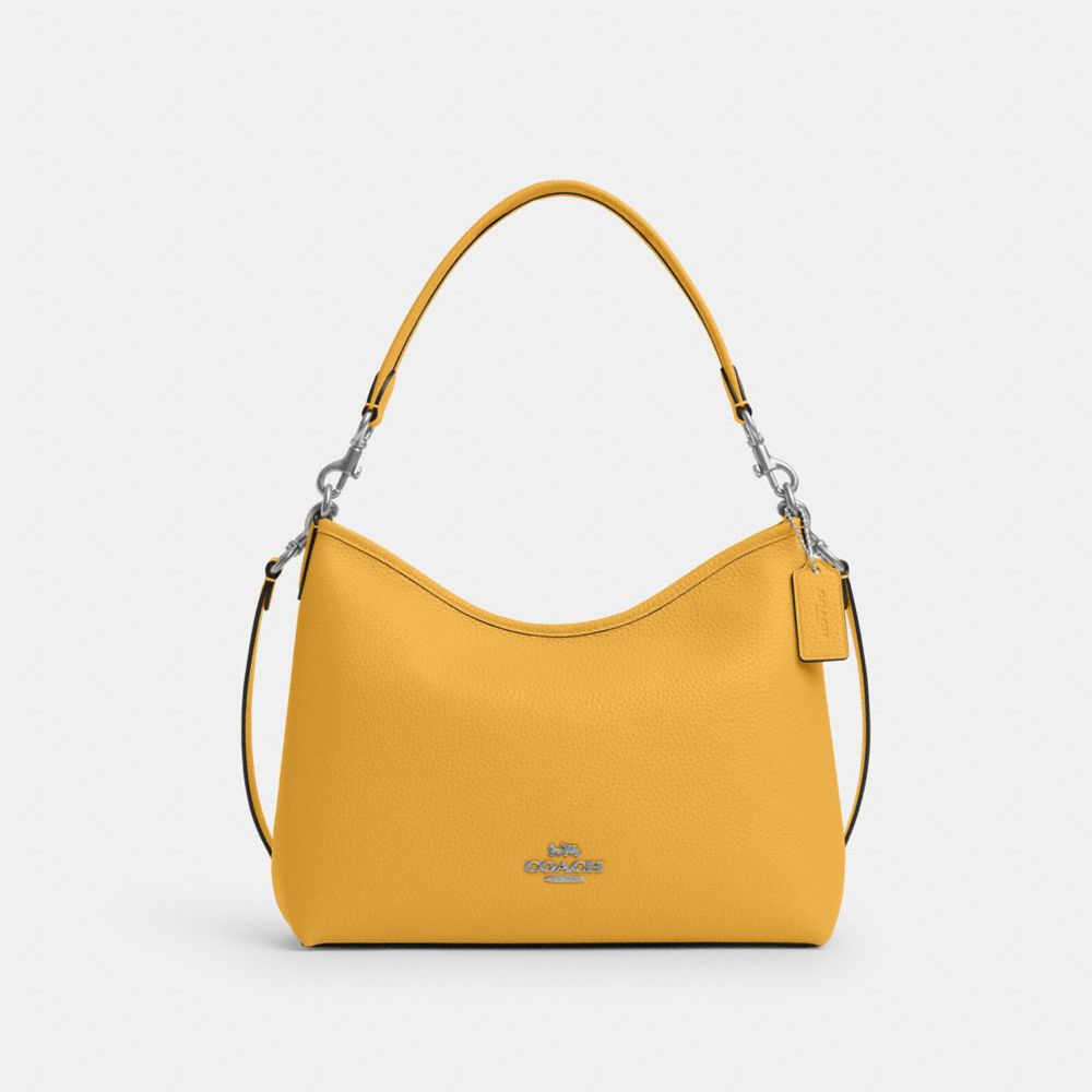 COACH®,Laurel Shoulder Bag In Lux Pebble Leather,,Front View