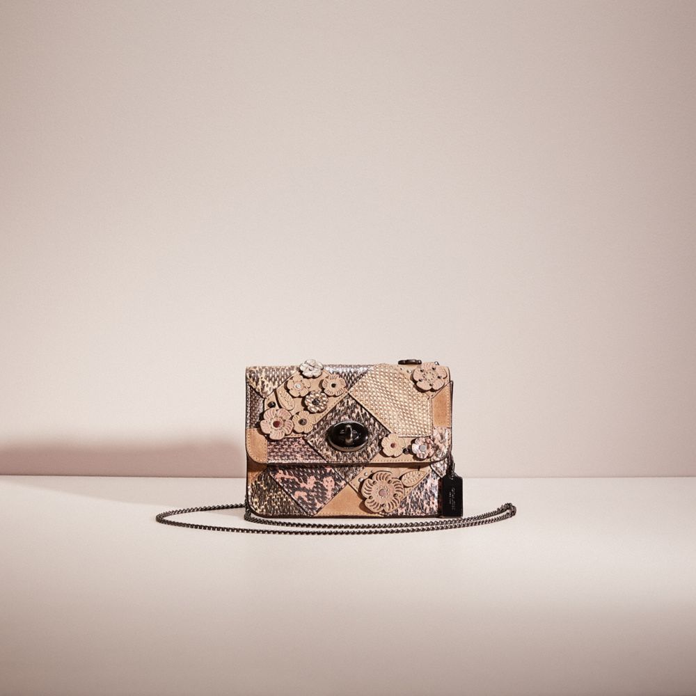 COACH®,Restored Bowery Crossbody With Patchwork Snakeskin,,Front View
