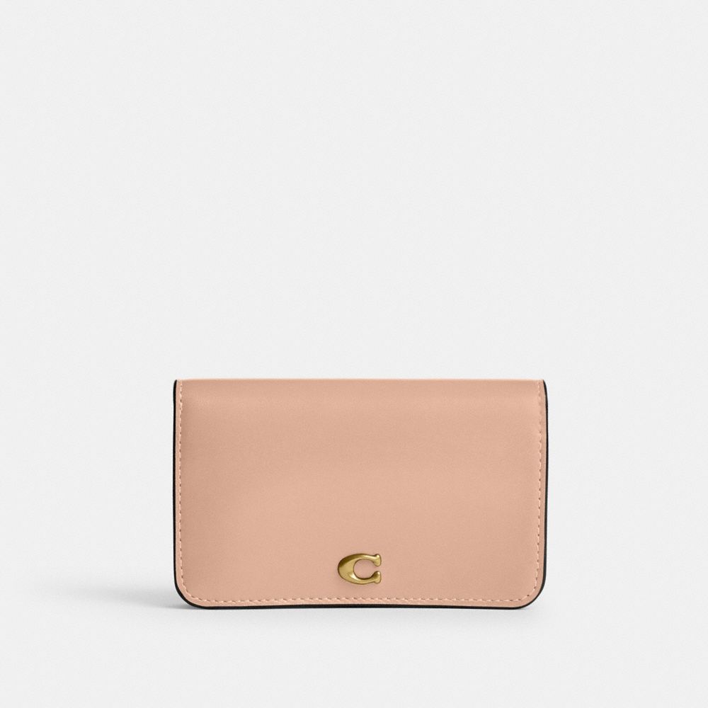 COACH®,Refined Calf Leather Essential Slim Card Case,,Front View
