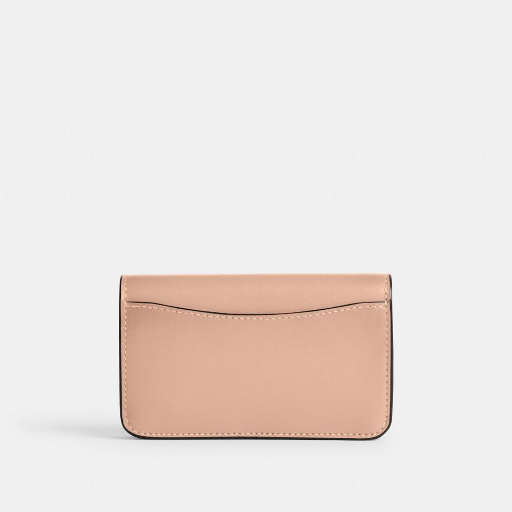 COACH®,Refined Calf Leather Essential Slim Card Case,,Back View