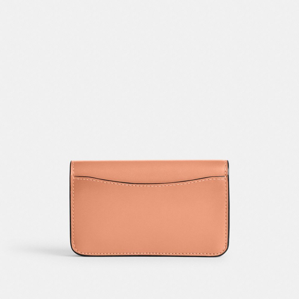 COACH®,Refined Calf Leather Essential Slim Card Case,,Back View
