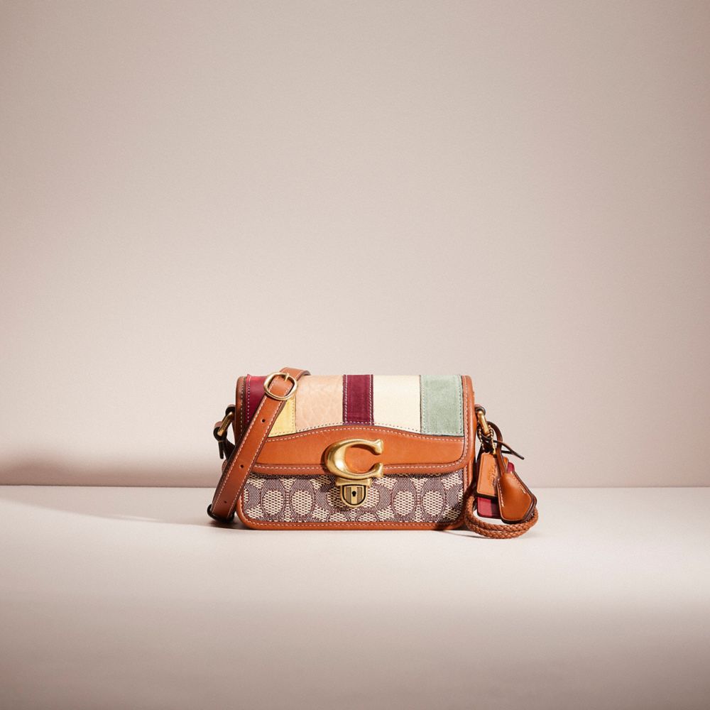 COACH®,UPCRAFTED STUDIO SHOULDER BAG 19 IN SIGNATURE JACQUARD,Signature Jacquard,Small,Hello Summer,,Front View