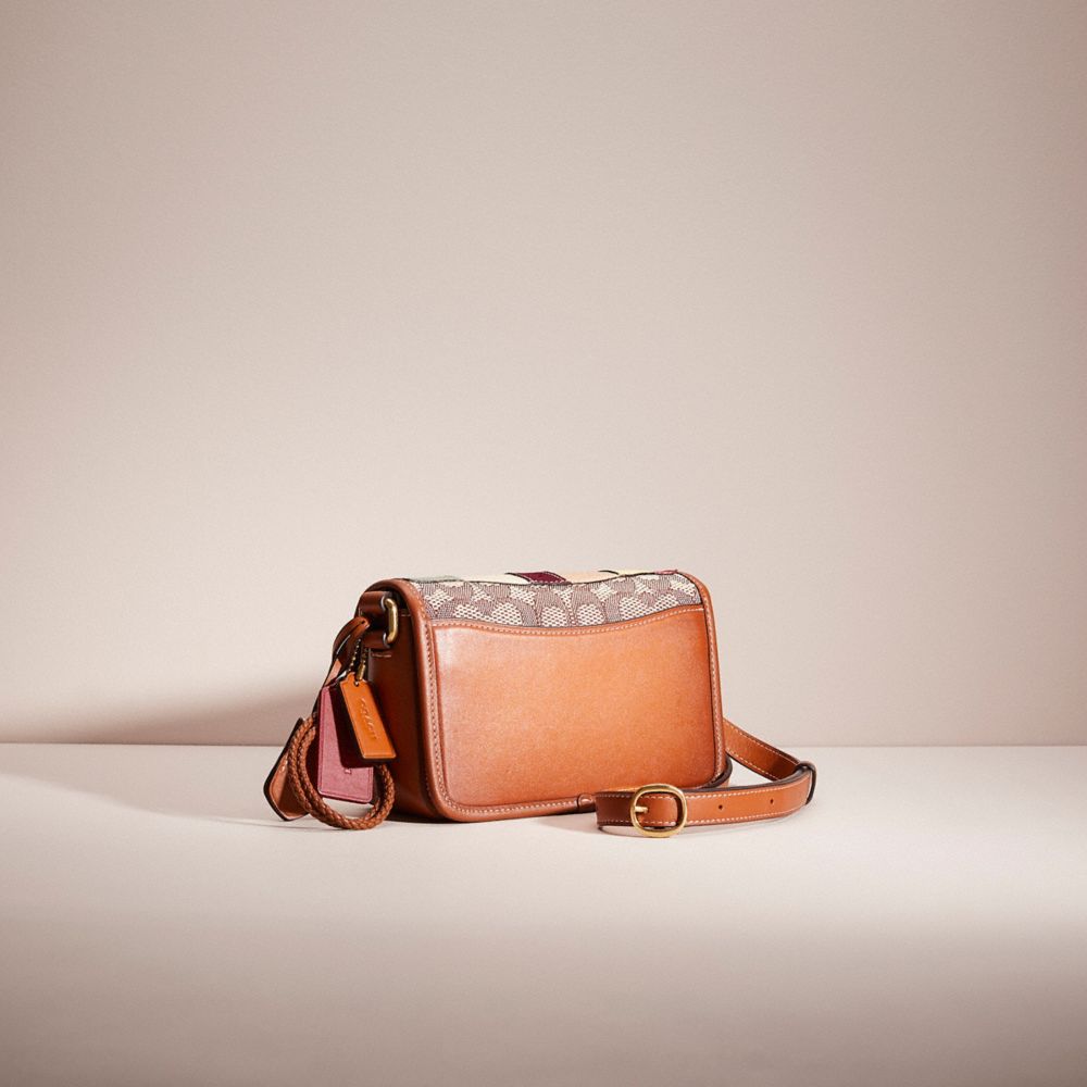 COACH®,UPCRAFTED STUDIO SHOULDER BAG 19 IN SIGNATURE JACQUARD,Signature Jacquard,Small,Hello Summer,,Angle View