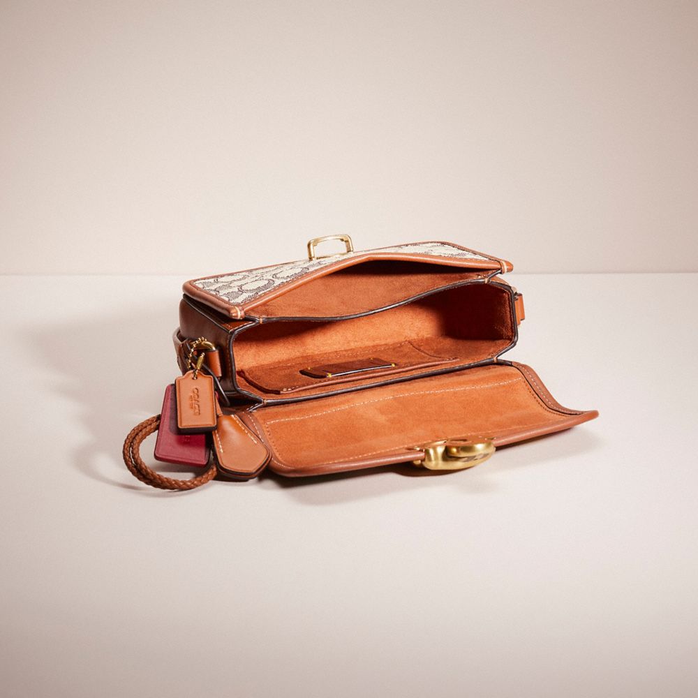 COACH®,UPCRAFTED STUDIO SHOULDER BAG 19 IN SIGNATURE JACQUARD,Signature Jacquard,Small,Hello Summer,,Inside View,Top View