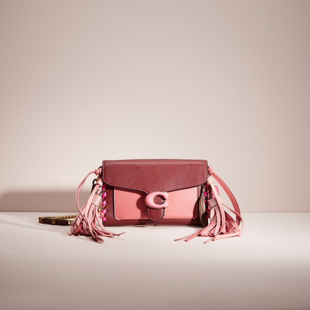 COACH®,UPCRAFTED TABBY CHAIN CLUTCH IN COLORBLOCK,Hello Summer,,Front View
