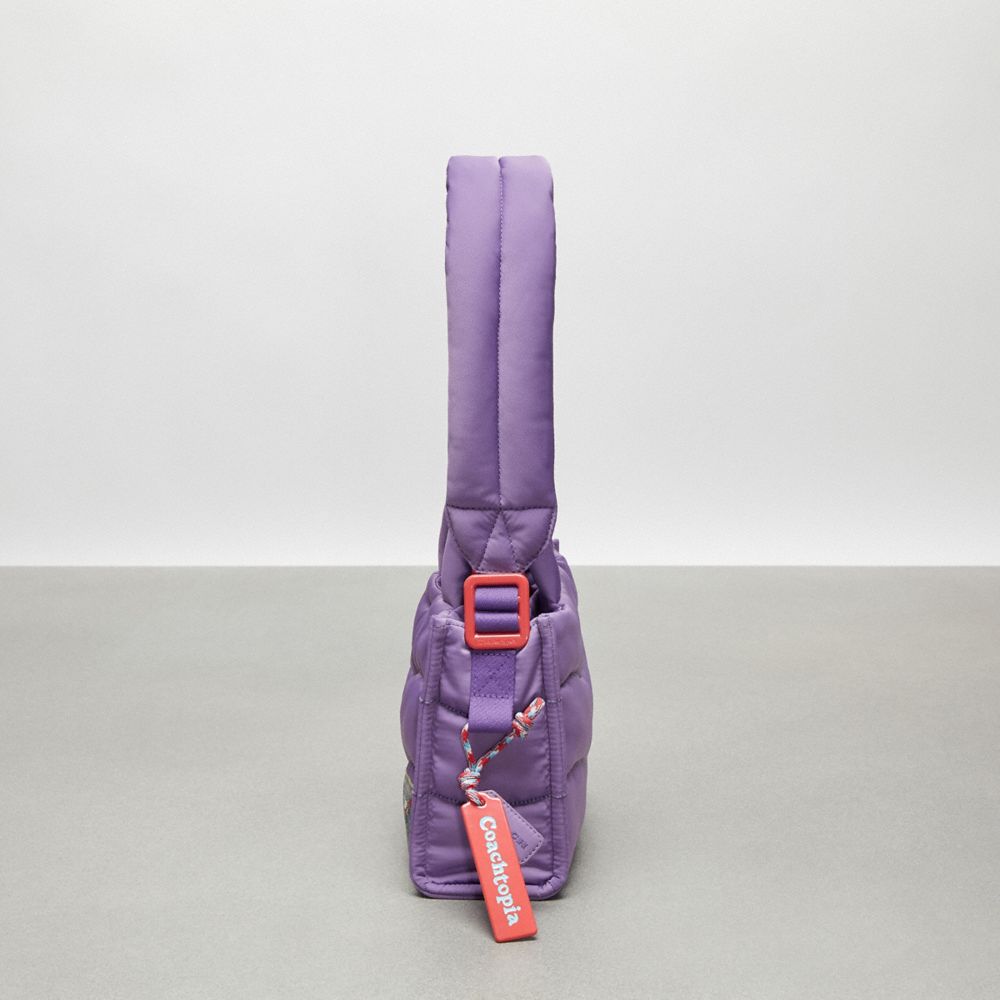 COACH®,Coachtopia Loop Mini Tote,Lining Polyester,Polyester,Tote,Plastic,Embossed,Applique,Logo,Compact,Casual,Purple,Group View
