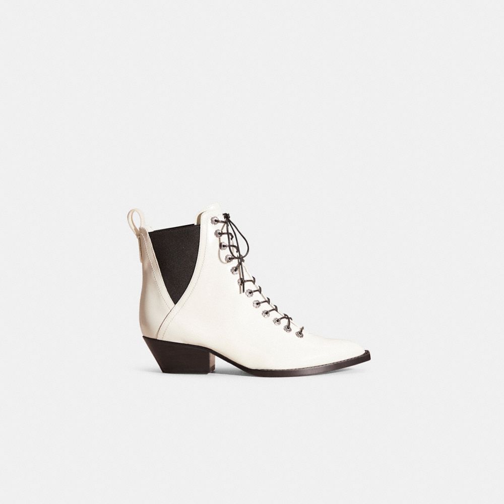 COACH®,RESTORED LACE UP BOOTIE,,Front View