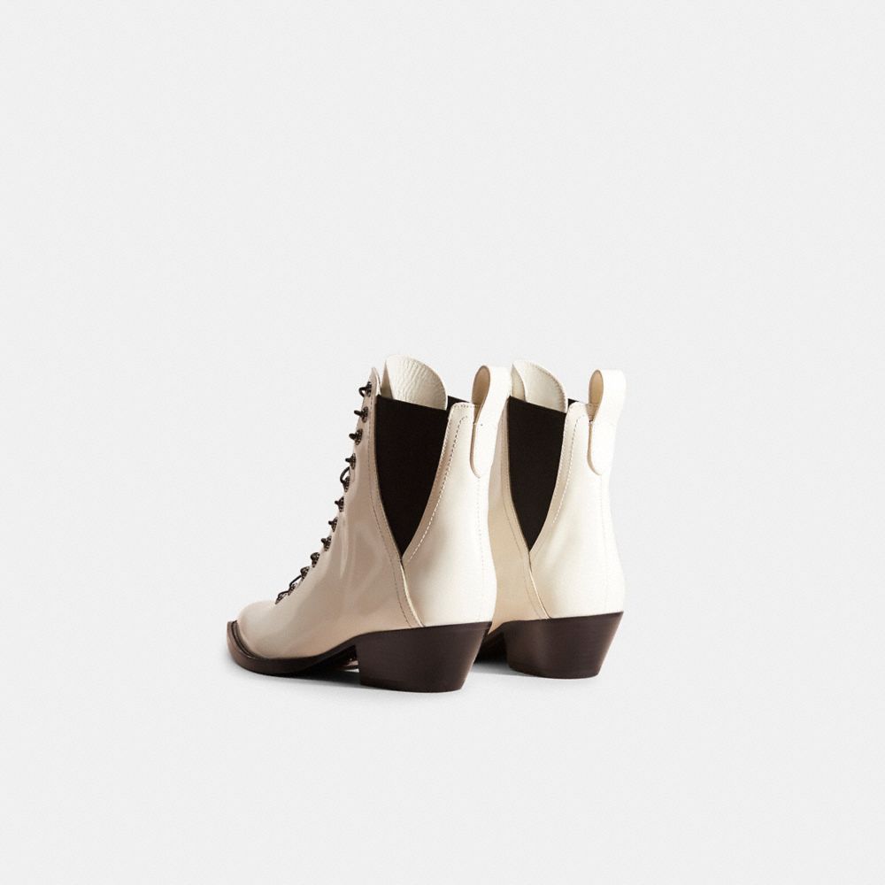 COACH®,RESTORED LACE UP BOOTIE,,Back View