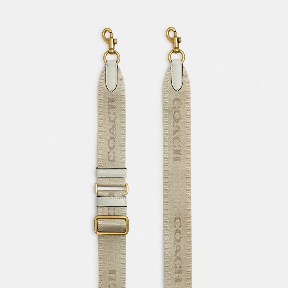 COACH®,Tonal Signature Webbing Strap,Polyester,Leather,Bag Straps,No Embellishment,Casual,Beige