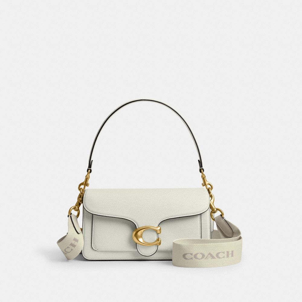 COACH®,Tonal Signature Webbing Strap,Polyester,Leather,Bag Straps,No Embellishment,Casual,Beige,Angle View